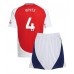 Arsenal Ben White #4 Hjemmedraktsett Barn 2024-25 Korte ermer (+ Korte bukser)